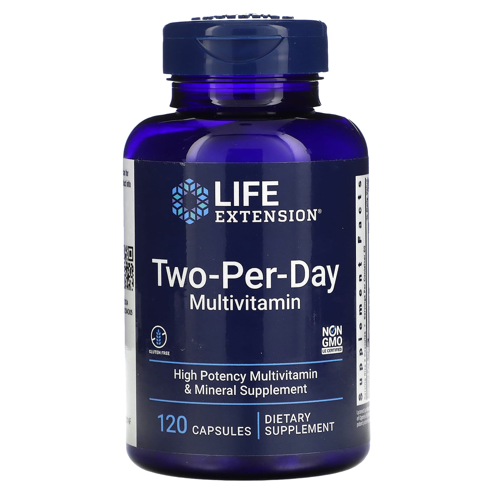 Life Extension, Two-Per-Day Multivitamin, 120 Capsules UPC 737870231417 | HiLife Vitamins